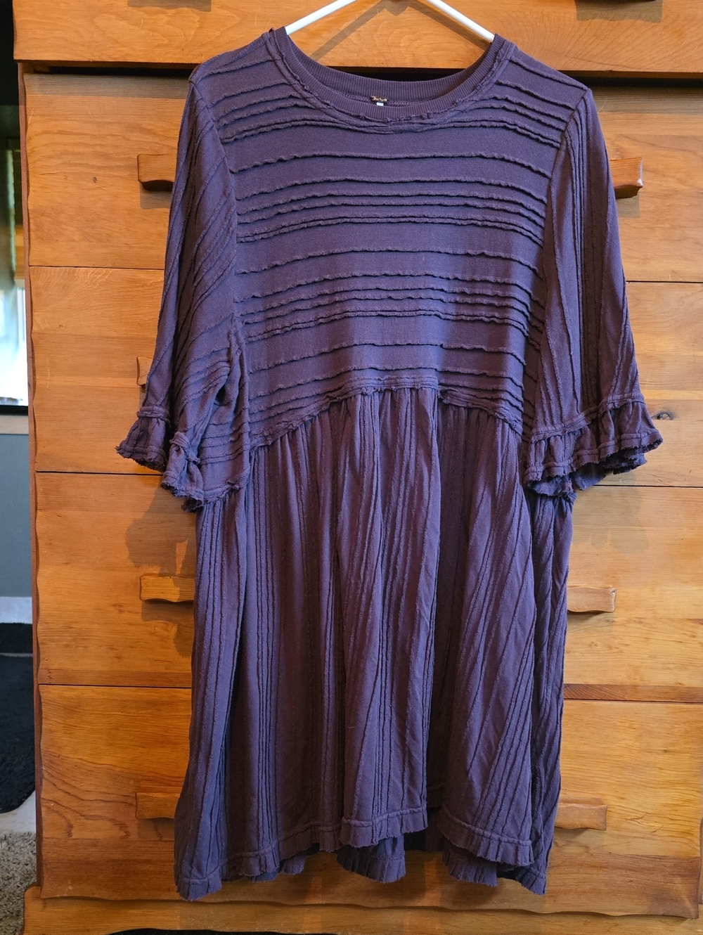 Free People “Take A Spin” Tunic in Black Honey